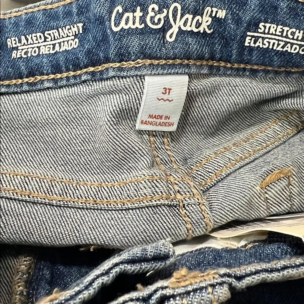 Boys cat & Jack Relaxed straight jeans size 3T New with tags